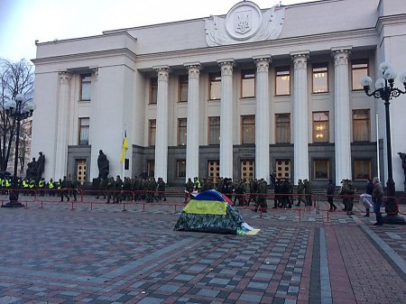 МВД насчитало под Радой 55 митингующих